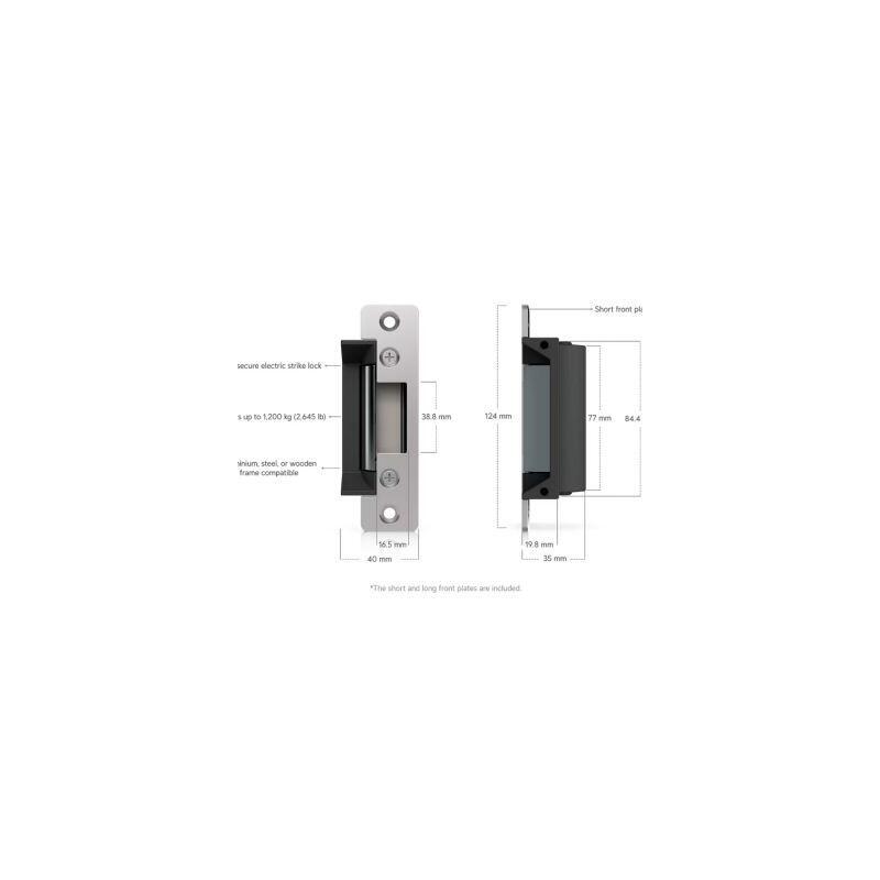 Ubiquiti Uacc-Lock-Strike-Safe-15mm Cerradura ElÉ Ctrica De Seguridad Contra Fallos (Fail-Safe) Que Se Conecta A Un Access Hub De Unifi Access.