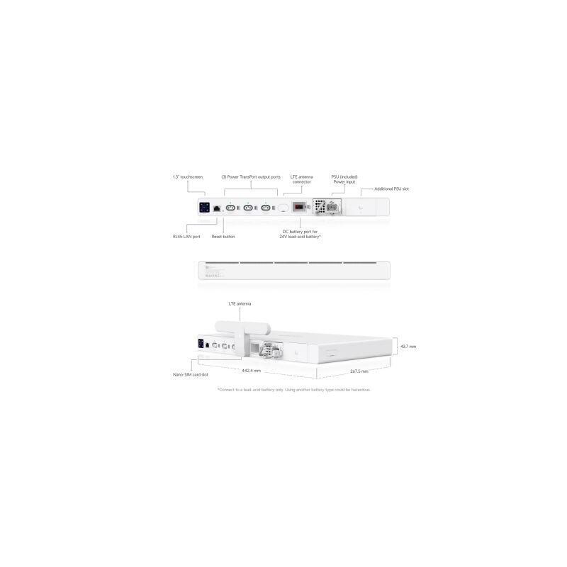 Ubiquiti Uisp Power Professional, Sai Blanco, Sin Batería Uisp-P-Pro