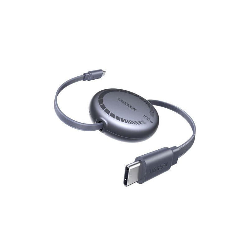 Ugreen Usb-C To Usb-C Pd Fast Charging Retractable Cable 100w Max 1m