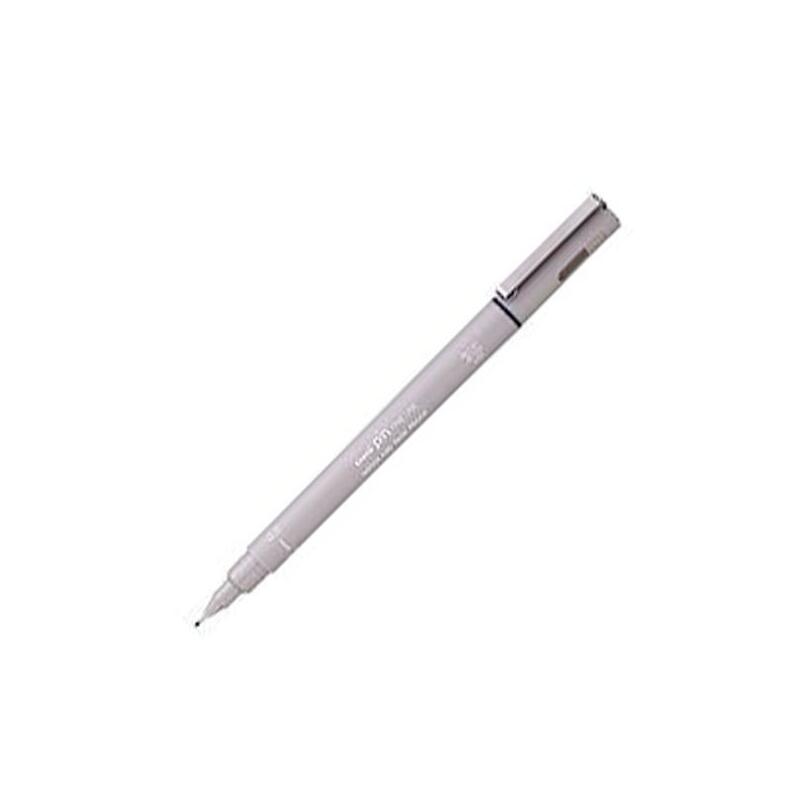 Uniball Marcador Permanente Calibrado Pinbr-200(S) Punta Pincel Gris Claro 12 Ud