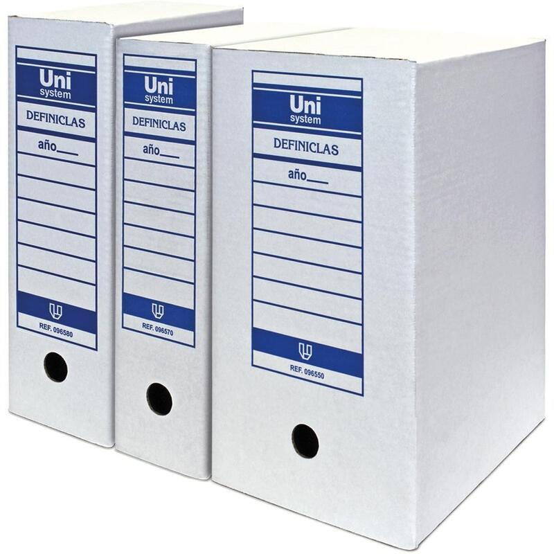 Unisystem Caja Archivo Definitivo Definiclas Folio Prolongado -Pack 50 Ud-