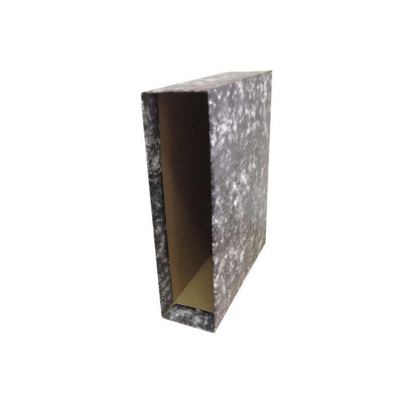 Unisystem Cajetín Para Archivador Palanca Novoclás 65mm Cuarto Apaisado Cartón Forrado Negro