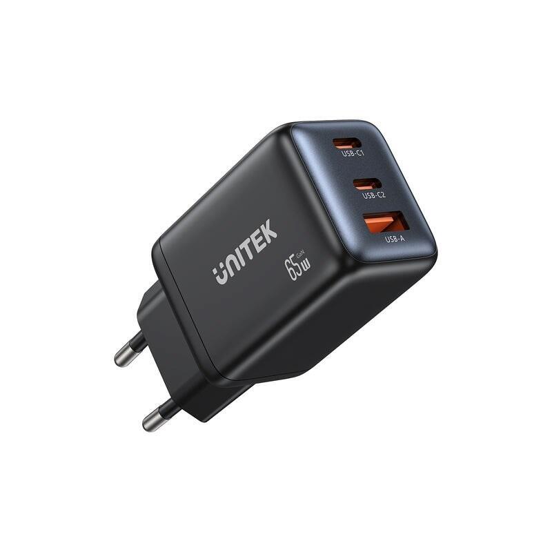 Unitek Wall Charger Gan 2x Usbc,Usba, Pd 3.0, 65w