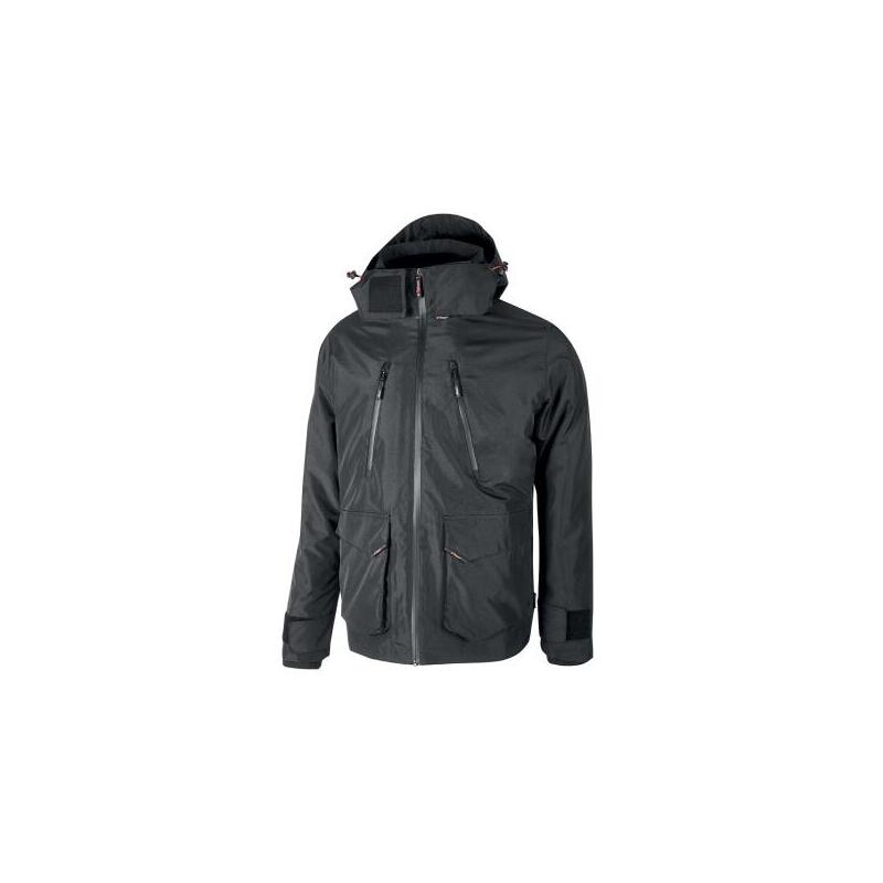 Upower Forex Parka Impermeable Y Transpirable - Talla 2xl - Capucha Ajustable Y Desmontable, Interior Termico Con