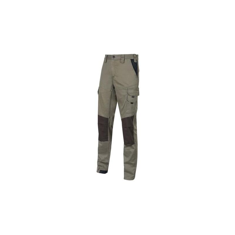 Upower Majo Pantalon De Trabajo - Talla Xl - Algodon Elastico, Diseño Slim-Fit, Multiples Bolsillos, Proteccion Lumbar,