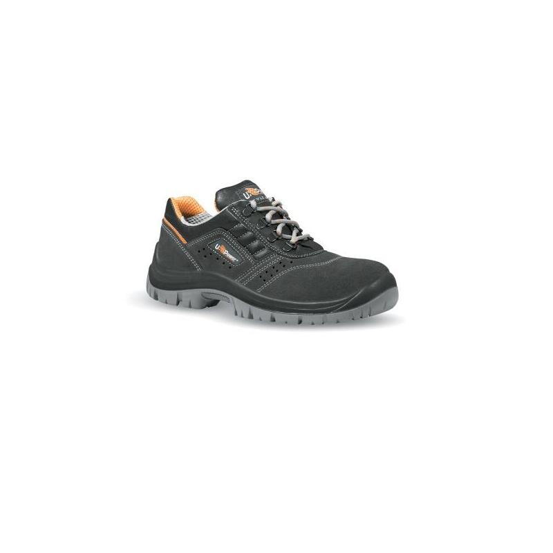 Upower Rotational L Calzado De Seguridad Bajos - Talla 42 - Empeine En Gamuza Perforado, Puntal Y Lamina De Acero,