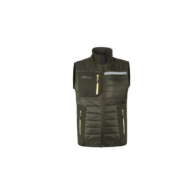 Upower Wall Chaleco De Trabajo Con Relleno En Grafeno - Talla L - Termorregulacion Avanzada, Repelente Al Agua,