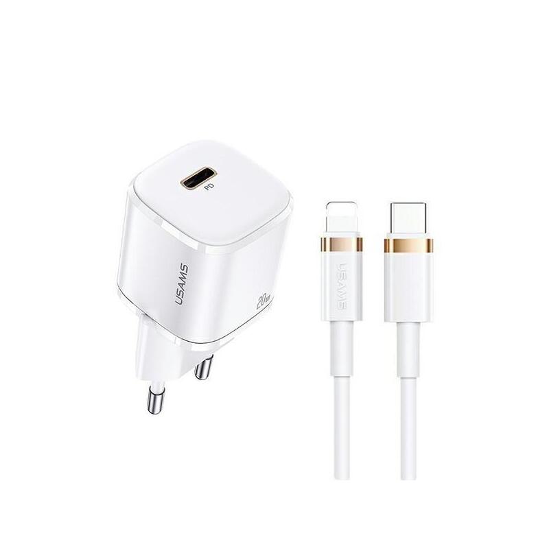 Usams Phone Charger T36 1xusb-C+Lightning Pd3.0