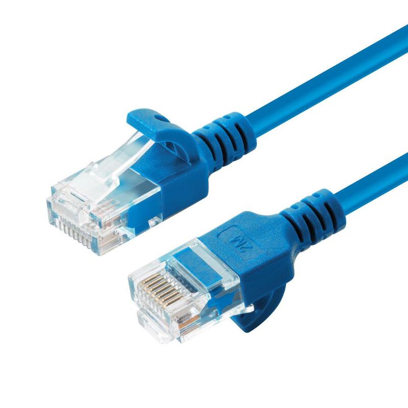 U/Utp Cat6a Slim 3m Blue Unshielded Network Cable,