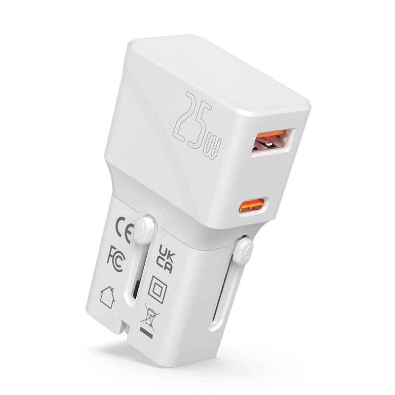 Value Usb Viaje Carga Equipo, Eu Uk Us, 2x Usb (A+C), 25w