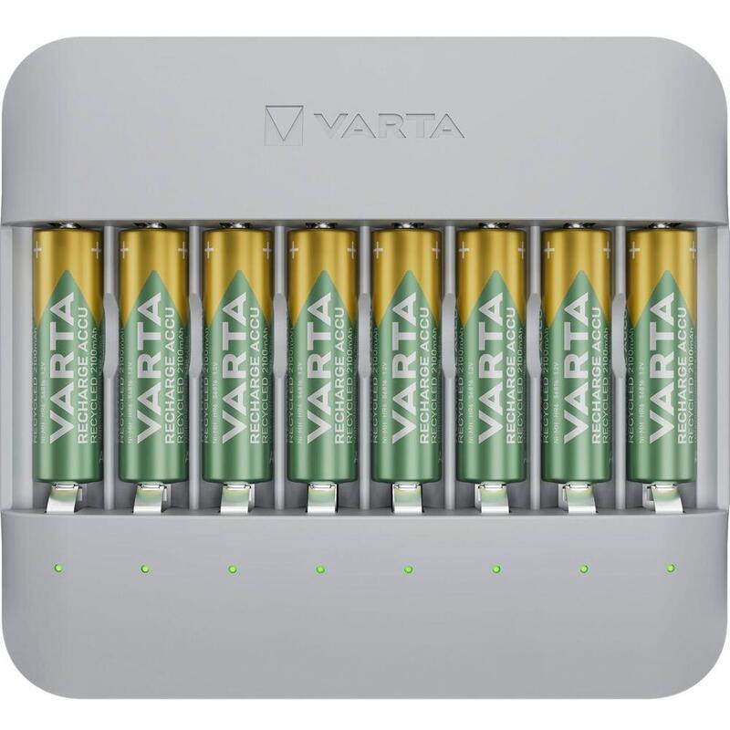 Varta Cargador Eco Charger Multi Recycled + 8 Pilas Aa Recargables 56816 2100mah