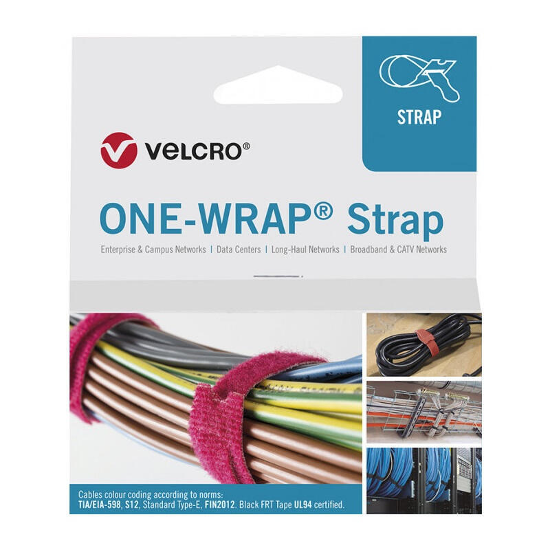 Velcro® One-Wrap® Strap Klett-Cablebinder 20mm X 330mm 100 Piezas Rojo