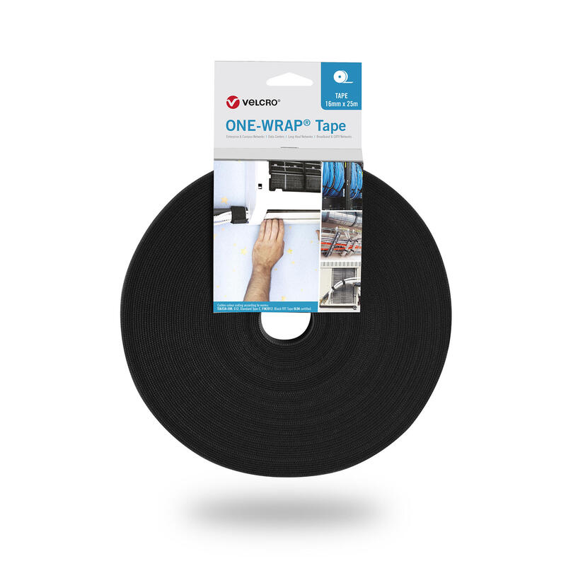 Velcro One-Wrap Tape 13mm X 25m Black