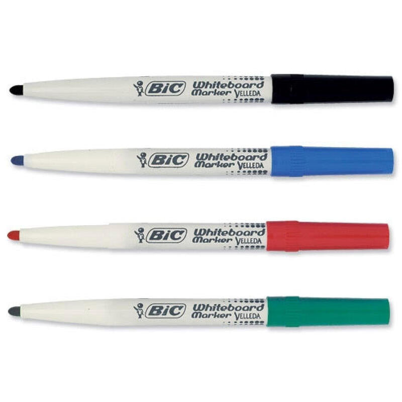 Velleda Marcador 1741 Pizarra Blanca Punta Redonda Surtidos Blister - 4+1 Gratis -