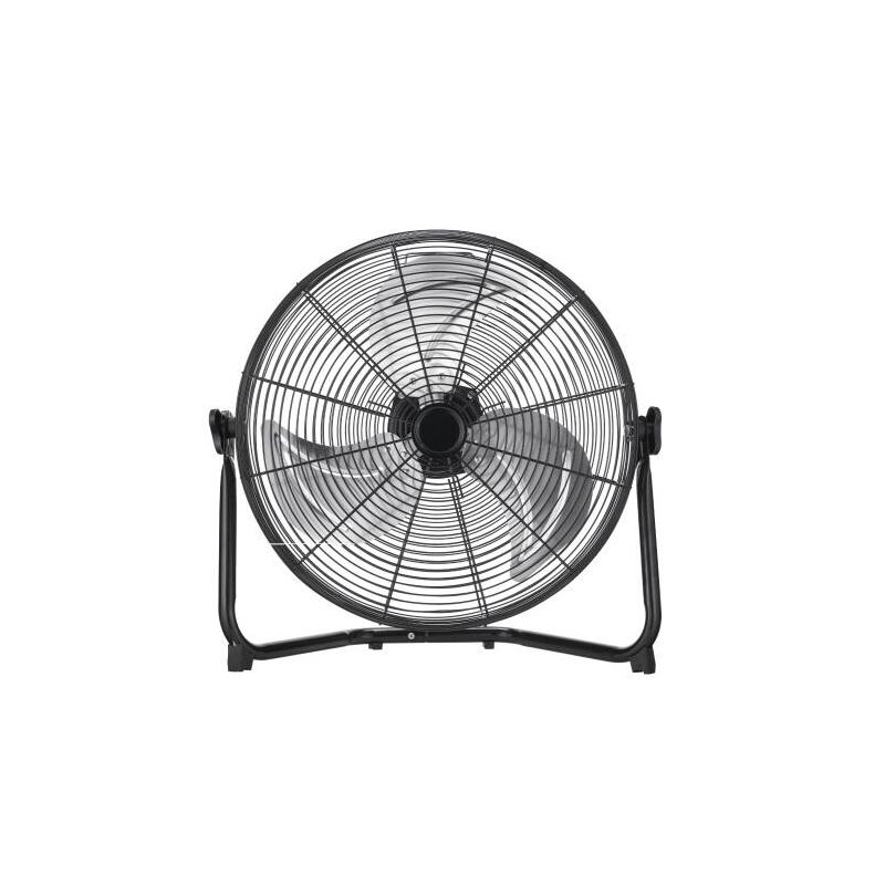 Ventilador Abrila Midas 120w Industrial De Suelo 3 Velocidades 3 Aspas Orientable 1410 Rpm Flujo Aire 5940 M3 65db Motor Ac 59x62x22 Cm Negro/Cromo