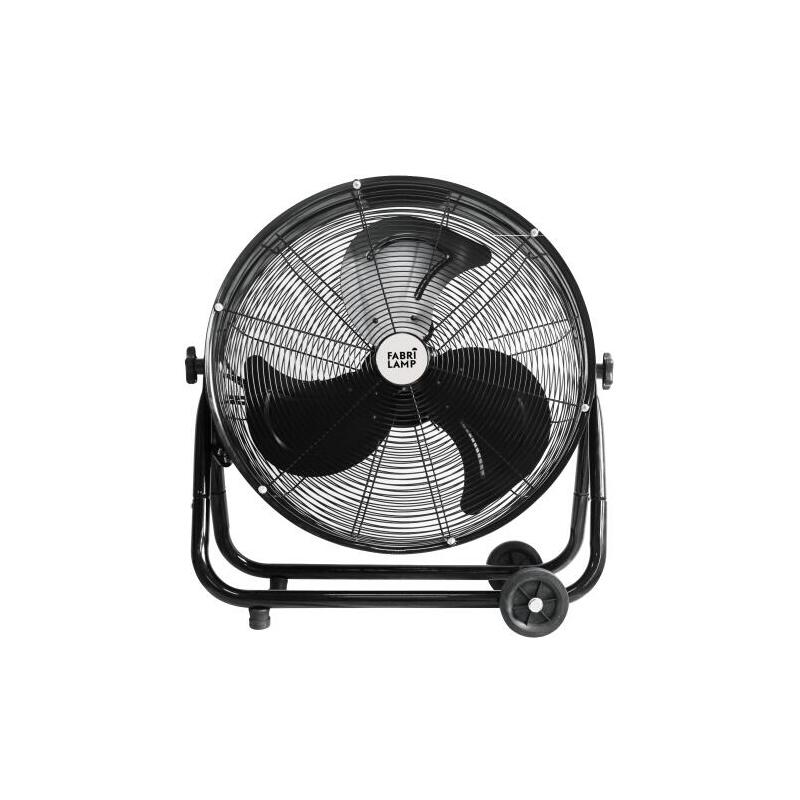 Ventilador Abrila Poniente 180w Industrial De Suelo 3 Velocidades 3 Aspas Orientable 1300 Rpm Flujo Aire 8000 M3 80db Motor Ac 67x74x41 Cm Negro