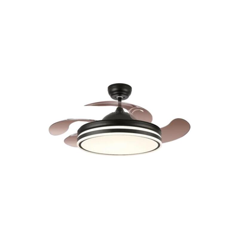 Ventilador Calima 3 Techo 1080 Mm Mando A Distancia 6 Velocidades Motor Dc Luz Led Integrada Acabado En Negro