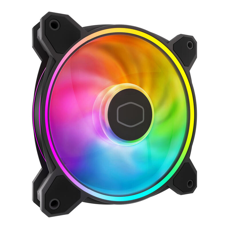 Ventilador Cooler Master Masterfan Mf120 Halo2, De Caja Negro, Ventilador Único, Sin Controlador Rgb Mfl-B2dn-21np2-R2