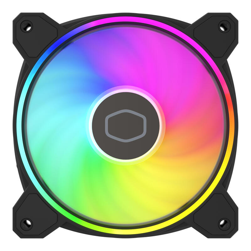 Ventilador Cooler Master Masterfan Mf120 Halo2, De Caja Negro, Ventilador Único, Sin Controlador Rgb Mfl-B2dn-21np2-R2
