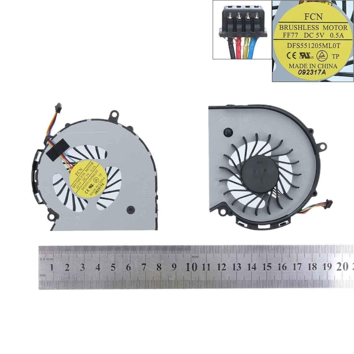 Ventilador Cpu Para Portátil Hp 15-D003Ss Dfs551205Ml0T