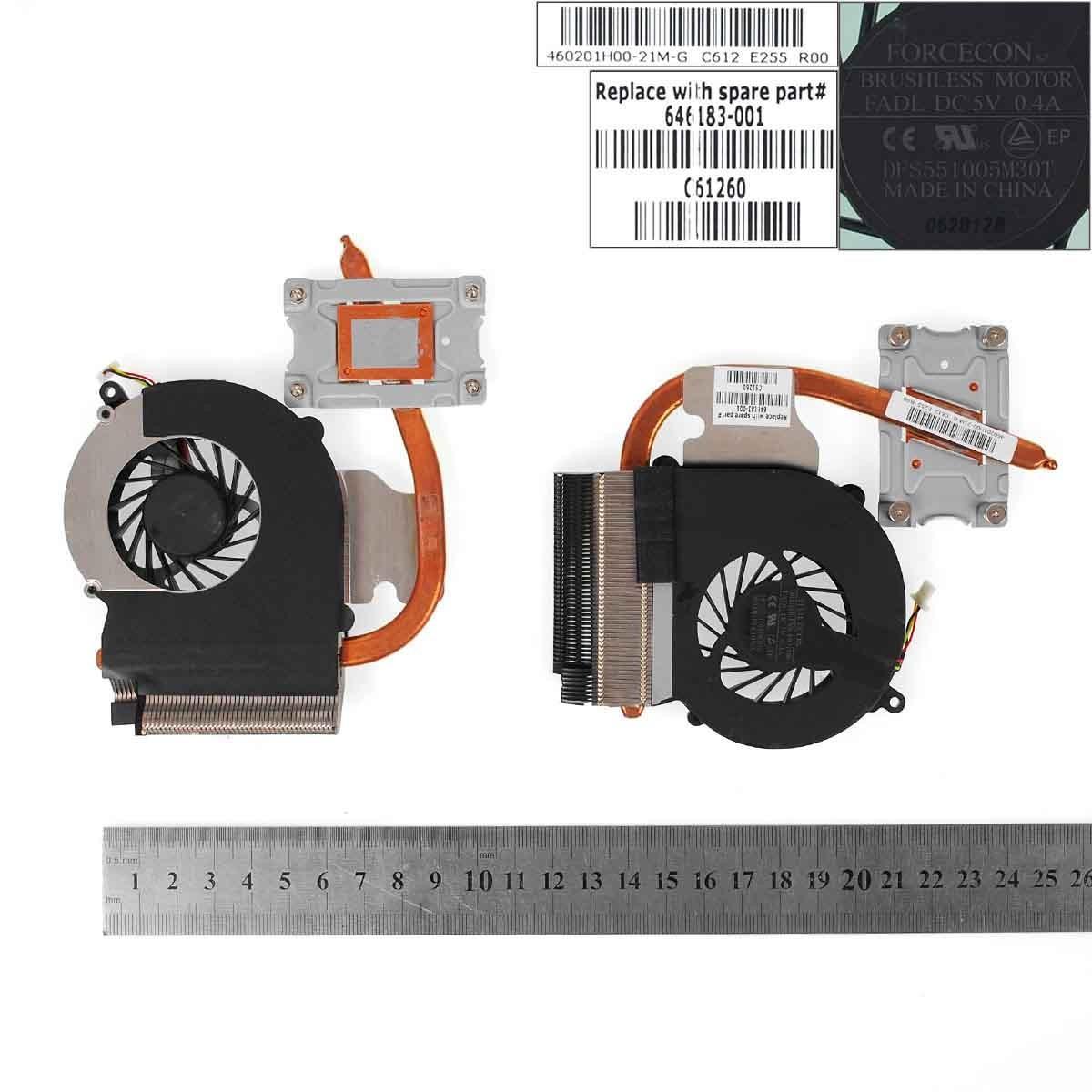 Ventilador Cpu Con Disipador Para Portátil Hp Compaq Presario Cq43 Dfs551005M30T 646181-001 (4200431)