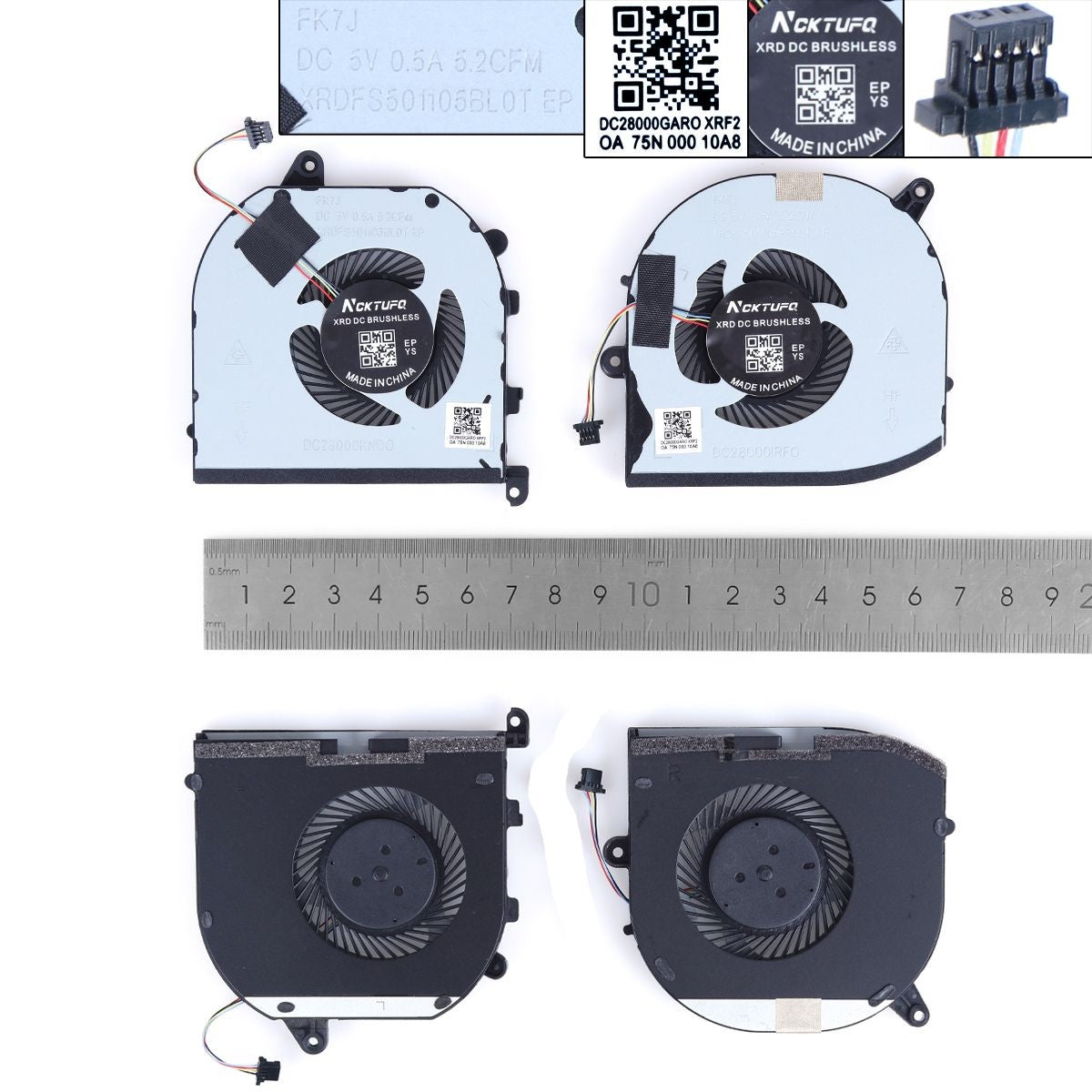 Ventiladores Cpu + Gpu Para Portátil Dell Xps15 9570 7590 M5530 M5540 P56F