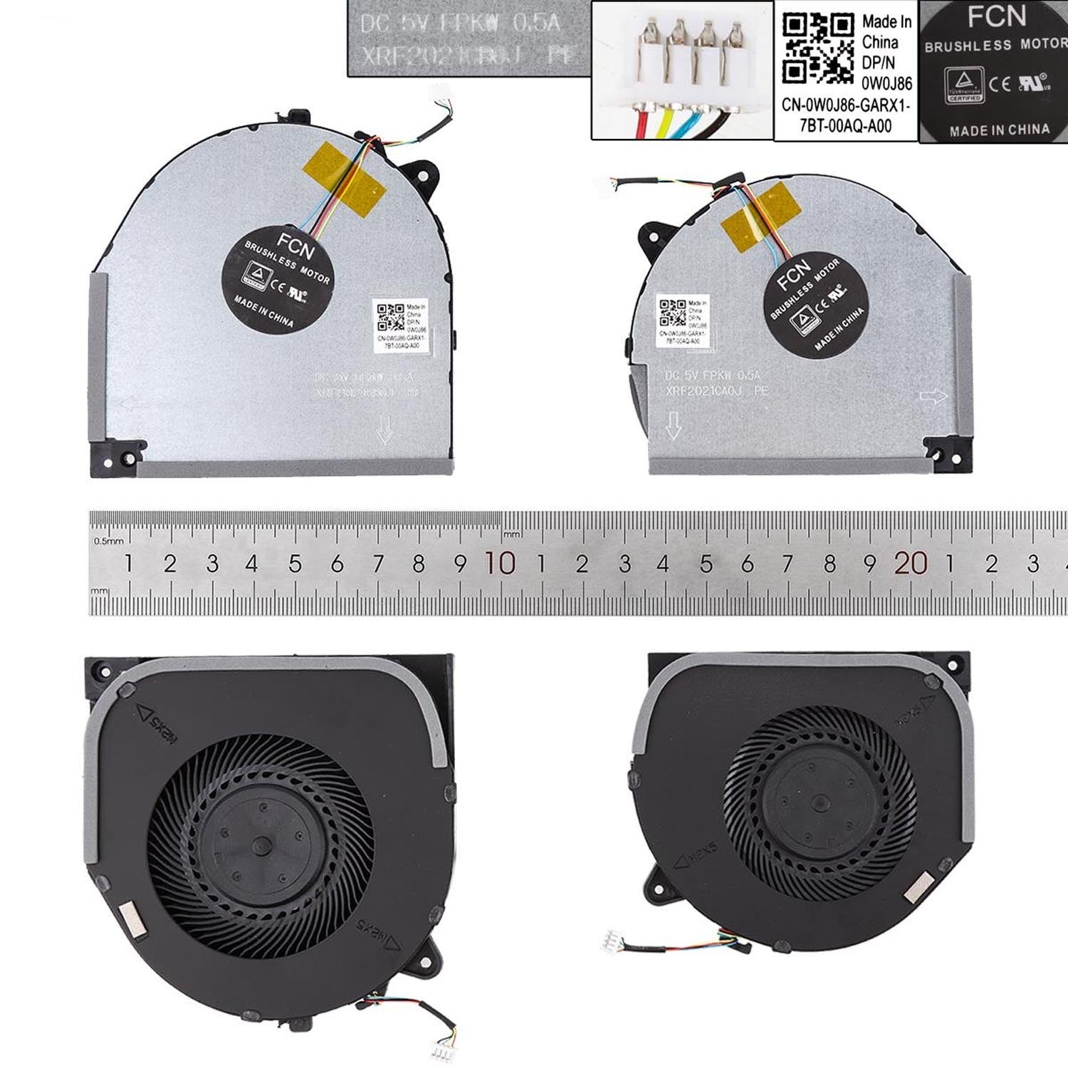 Ventilador Cpu+Gpu Para Portátil Lenovo Y7000 Y530-15Ich-1060