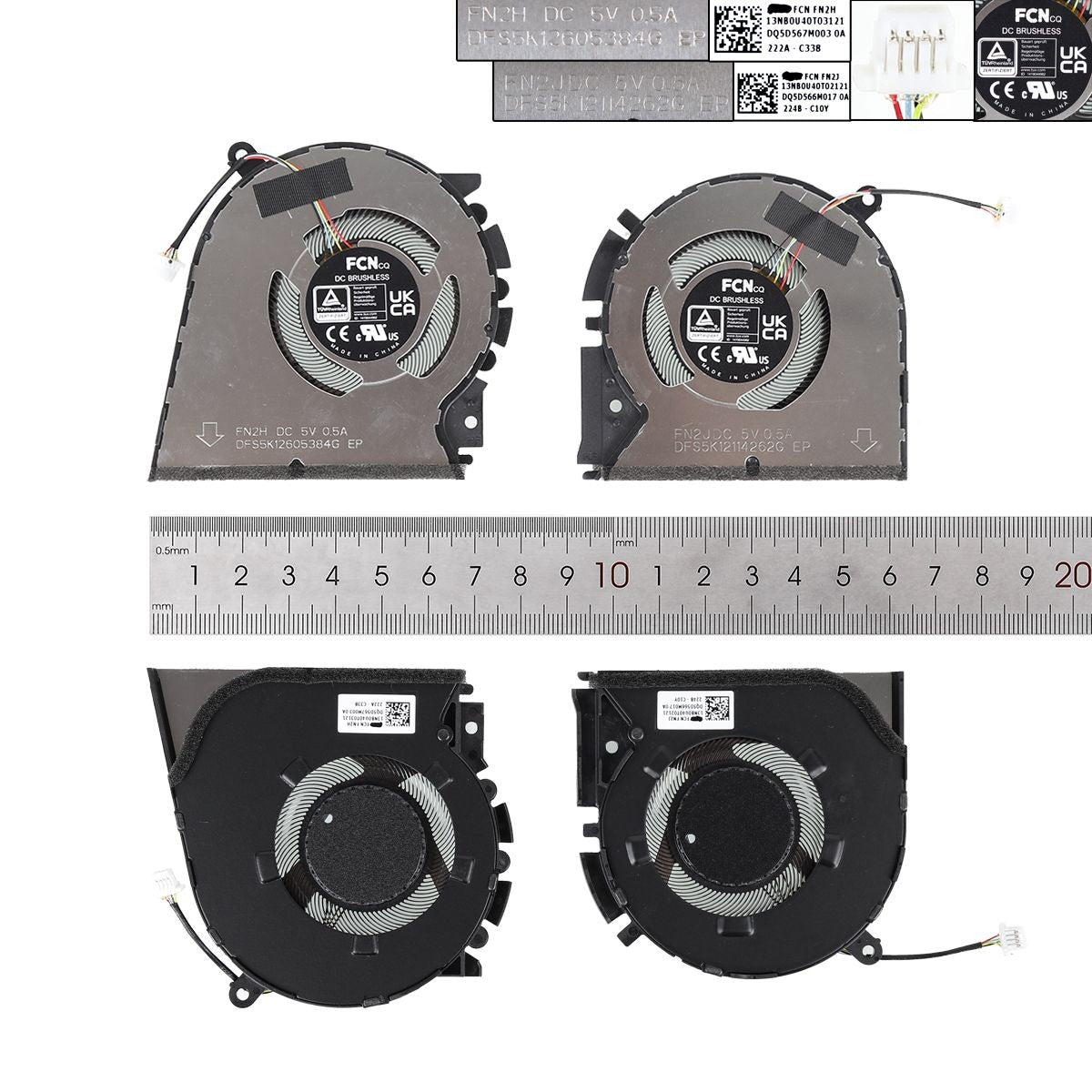 Ventiladores Para Portátil Asus Pro 14 M3400Qa M3401Q K3400P M7400Q
