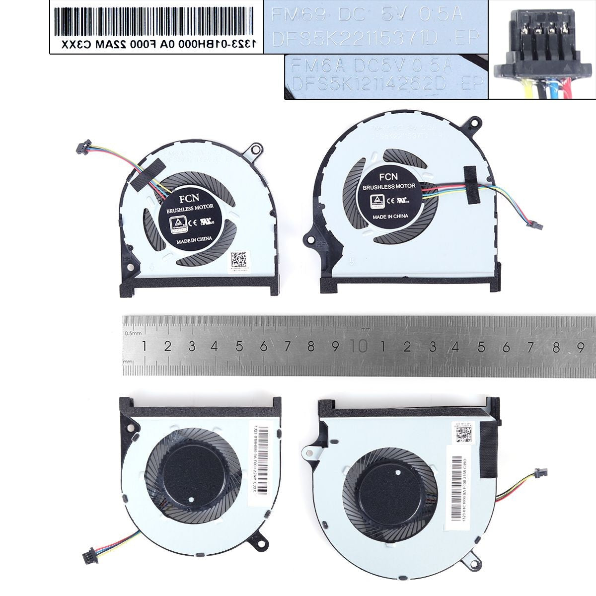 Ventilador Cpu+Gpu Para Portátil Dell Inspiron 7000 15-7590 7591 P83F 0Mphwf 0861Fc