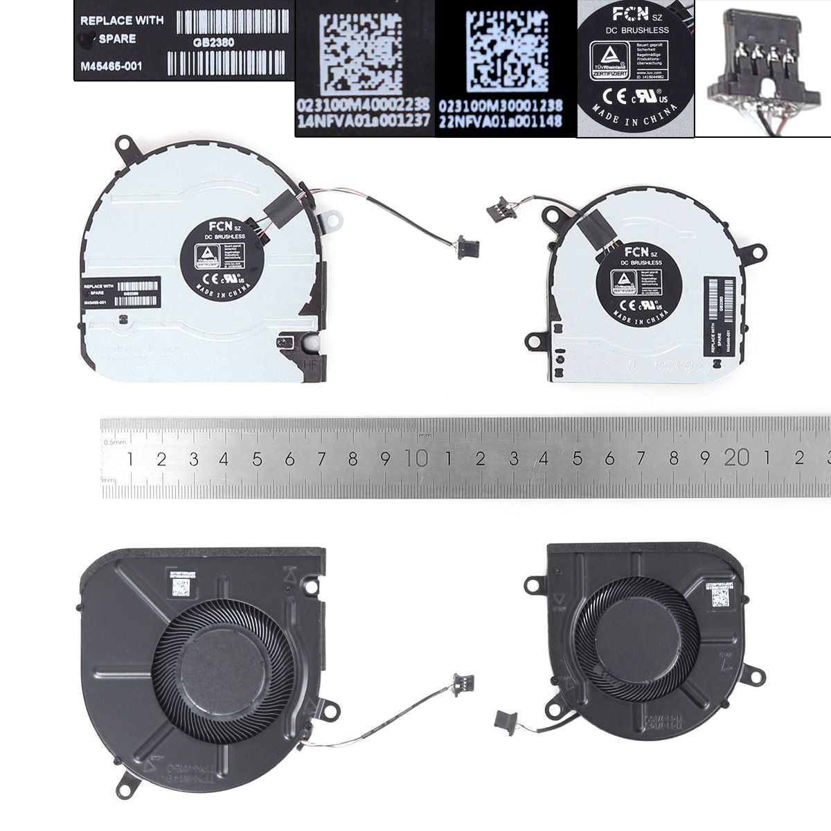 Ventiladores Cpu + Gpu Para Portátil Hp 15M-Eu 15M-Es 15T-Es 15Z-Eu 15-Eu/Es W149 W150 Dfs5K22B05673A Dsf5K12114262C Gris