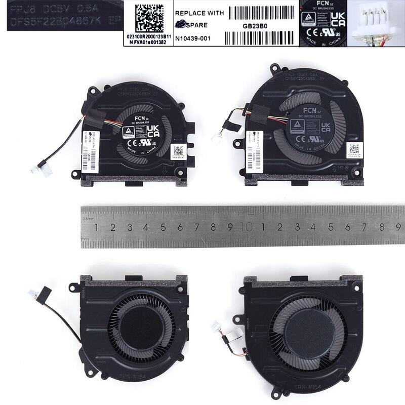 Ventilador Para Portátil Hp Pro 14 Eh Tpn W154l+R,Org N10439 001 N10440 001