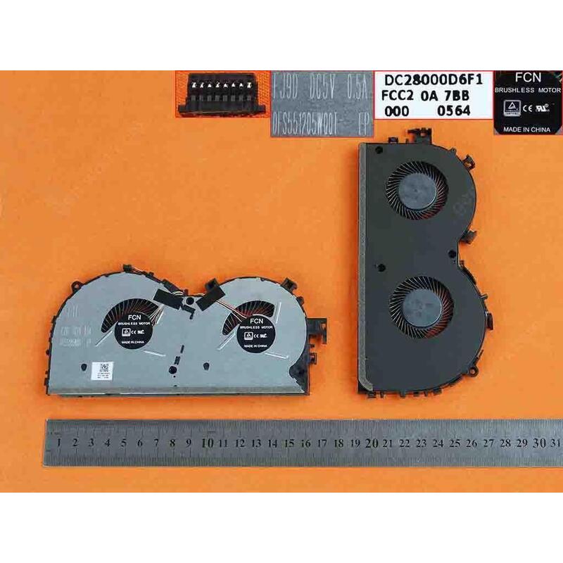Ventilador Para Portátil Lenovo Legion Y520 R520 R720 R720-15ikbn 80ww Mg75100v1-C020-S9a Dc28000d6f1 Dfs551205w00t
