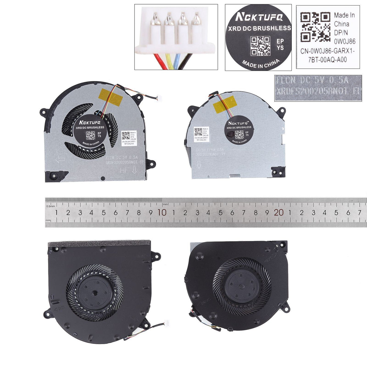 Ventiladores Cpu + Gpu Para Portátil Lenovo Y540-17 Y7000-17 17Irh