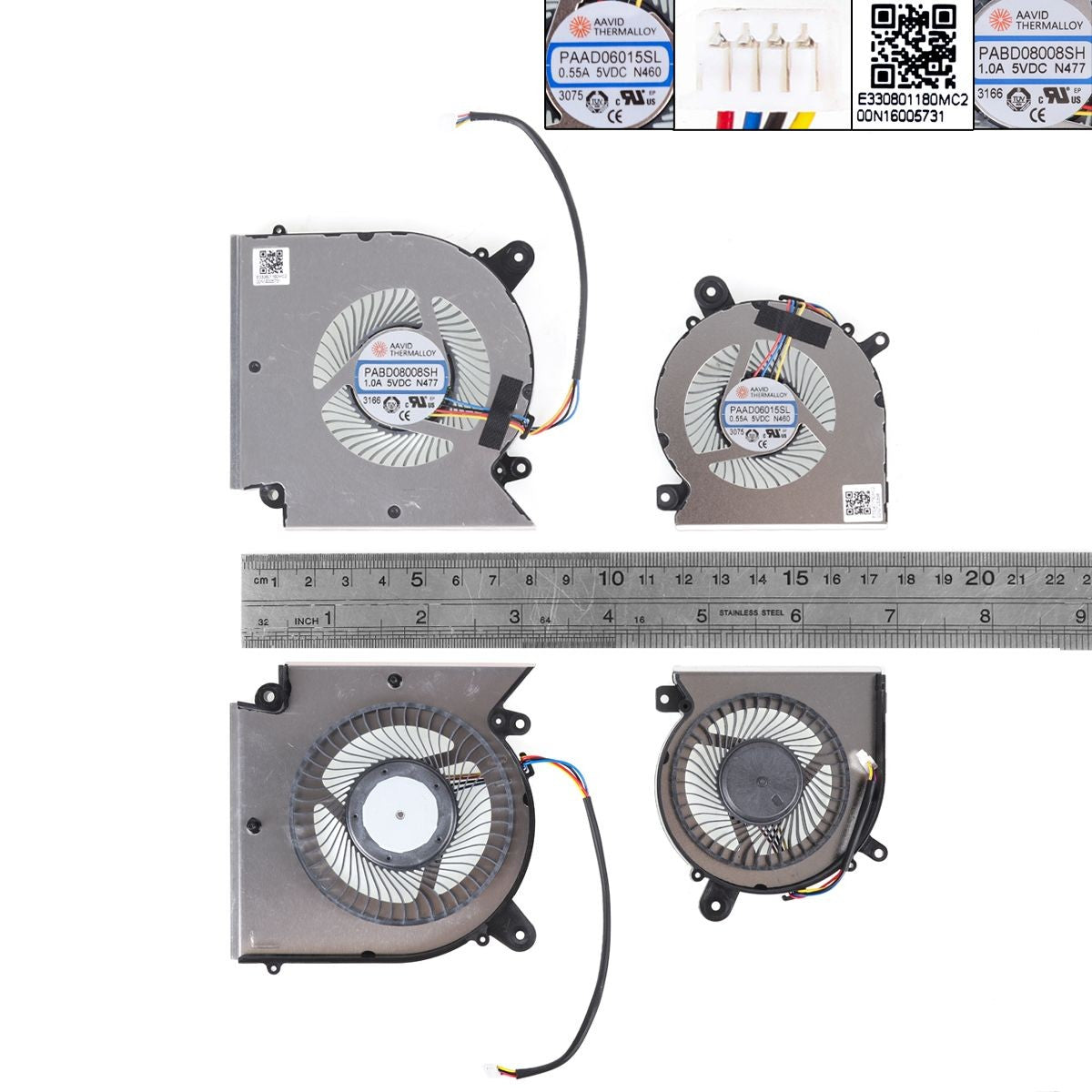 Ventiladores Para Portátil Msi Gl66 N477 Gf66 Gf76 Ms-1583 Pabd08008Sh Paad06015Sl