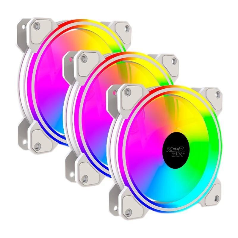 Ventilador Pc Keep Out Xfc-120drw White 5v Argb 3x2