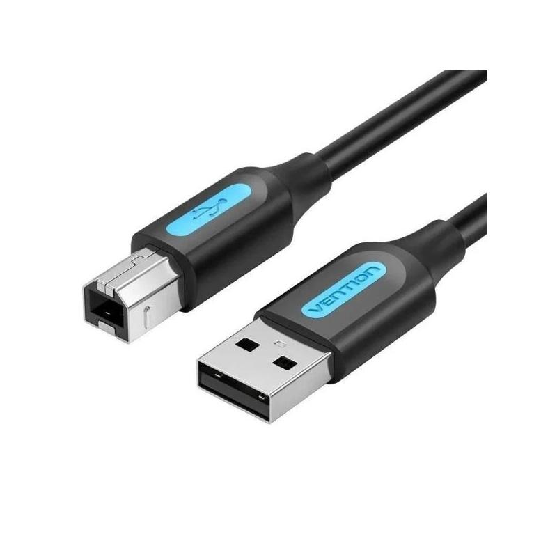 Vention Cable De Impresora - Longitud 15m - Usb-A - Usb-B - Transferencia Hasta 480mbps - Pvc - Nucleo De Ferrita -