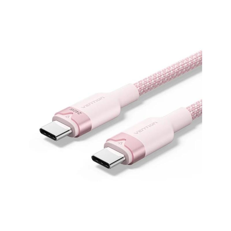 Cable Vention Usb-C - Potencia Hasta 240w - Longitud 1m - Recubrimiento De Nailon Trenzado - Velocidad Hasta 480mbps -