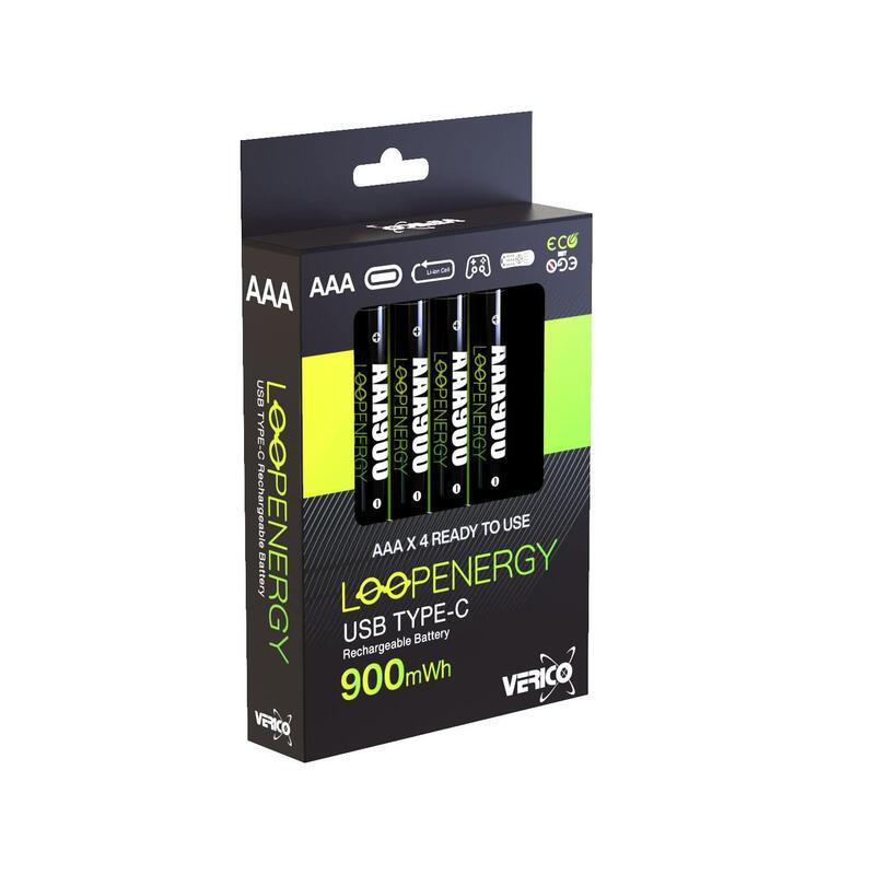 Verico Loopenergy Li-Ion Akku Aaa900, Usb-C, 4er Pack Retail
