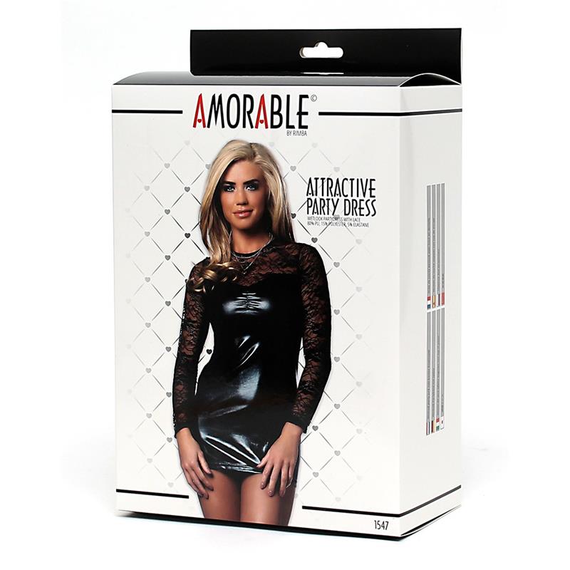 Vestido De Fiesta Negro Talla (Interno):S/M