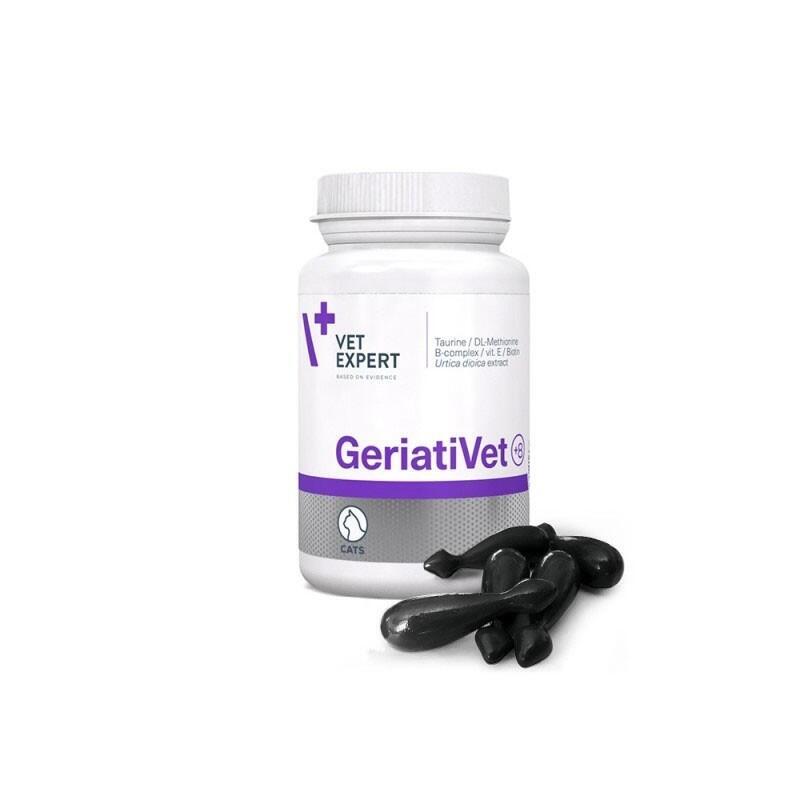 Vet Expert Geriativet Cat - Preparado De Apoyo Para Gatos Mayores - 60 Cápsulas.
