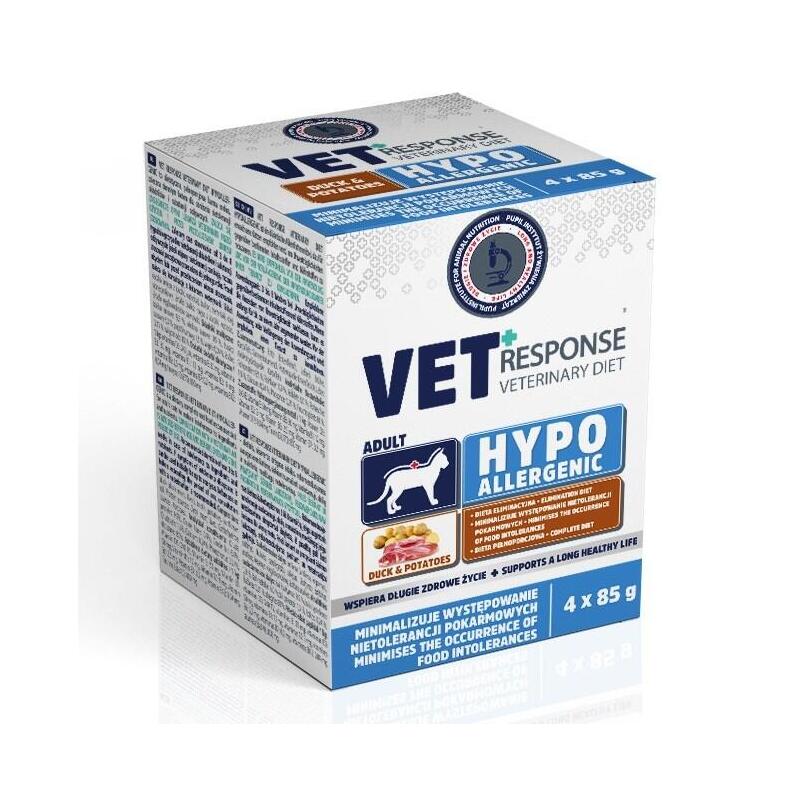 Vet Response Pato Hipoalergénico 4x Para Gato 85g