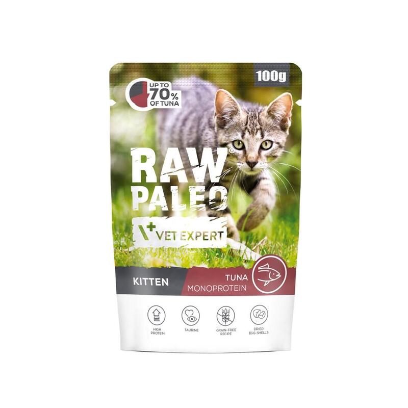 Vetexpert Raw Paleo Kitten Tuna - Comida Húmeda Para Gatos - 100g