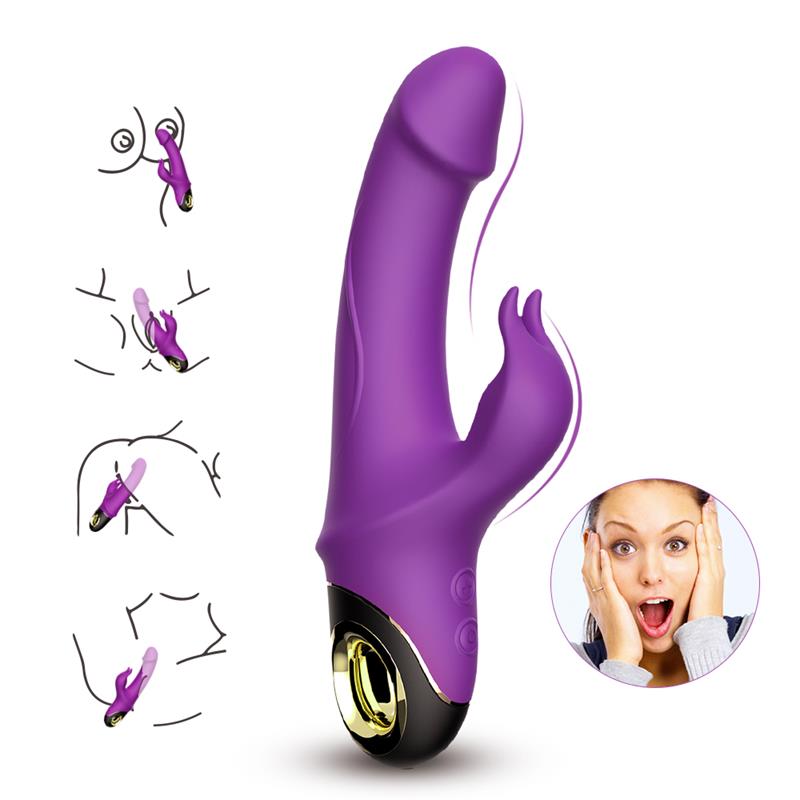 Vibrador Con Rotación 360º Purpura