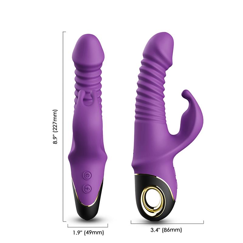 Vibrador Con Thrusting Y Oscilación 360º Purpura