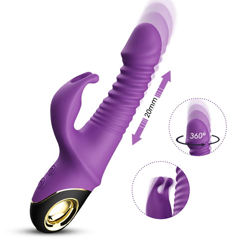 Vibrador Con Thrusting Y Oscilación 360º Purpura