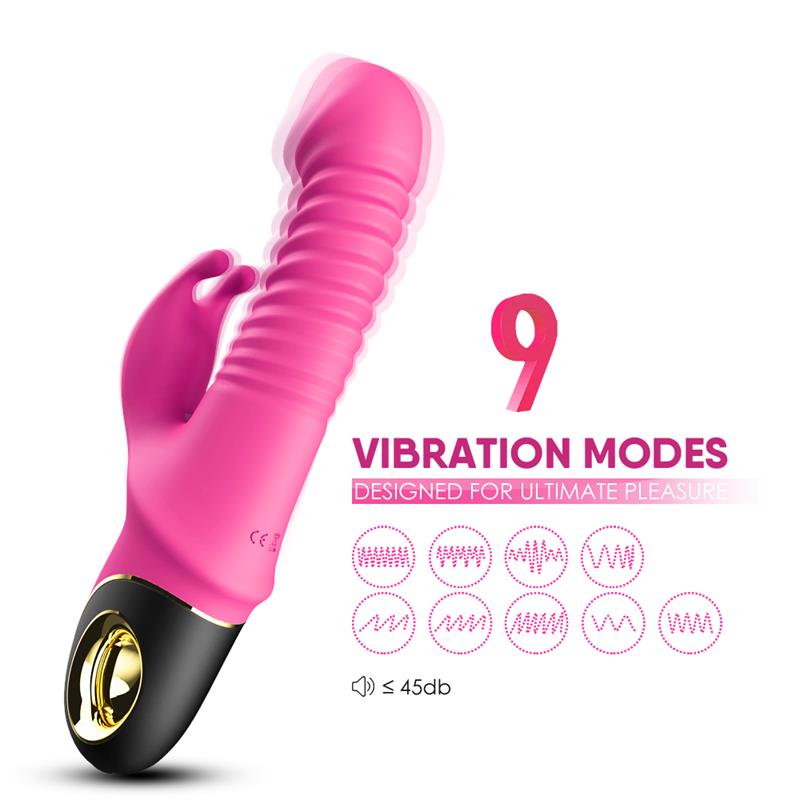Vibrador Con Thrusting Y Oscilación 360º Rosa