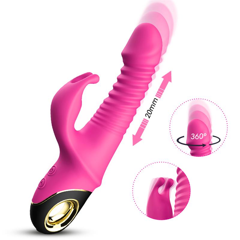 Vibrador Con Thrusting Y Oscilación 360º Rosa