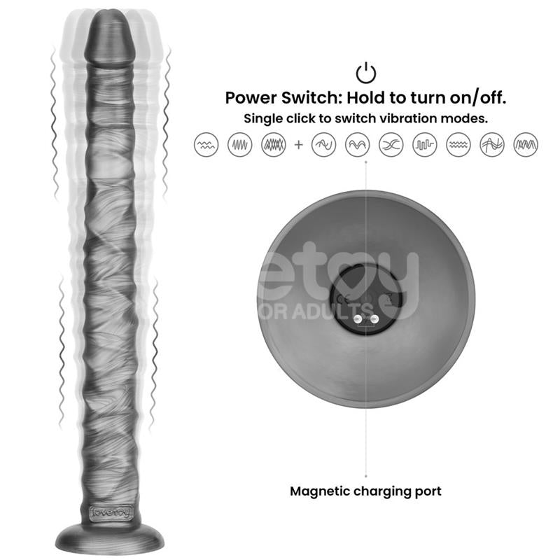 Vibrax Slider Dildo Anal Con Vibración King Sized 16