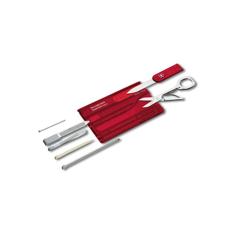 Victorinox Swisscard Classic Estuche De Maquillaje Y De Manicura Rojo, Transparente Abs Sintéticos