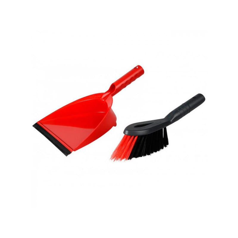 Vileda Juego De Recogedor Y Cepillo Negro, Rojo 141742